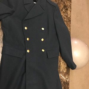 Navy blue trench coat